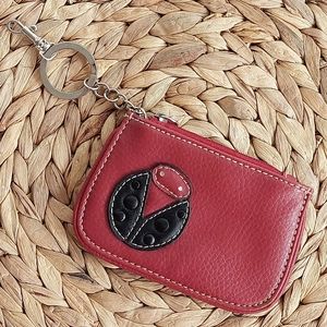 Ladybug Red Leather Key/Coin Purse